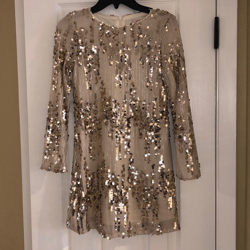Gianni Bini Girls Gold Mini Dress